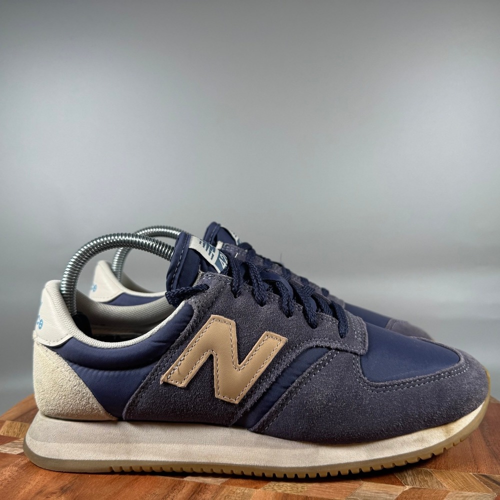 New Balance 420 Womens 9 Navy Blue Tan Suede Retro Running Sneakers WL420LB2